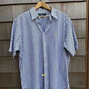 Men's Ralph Lauren Blue Label Stripped Button Down Large